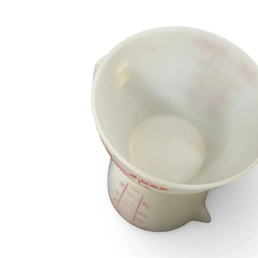 Vintage Tupperware Hourglass Measuring Cup 860 Two-Sided Wet Dry 1 Cup 8oz USA